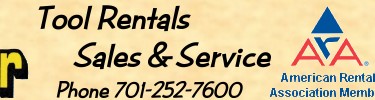 Tools, Rentals, Sales & Service, member of the American Rental Association.